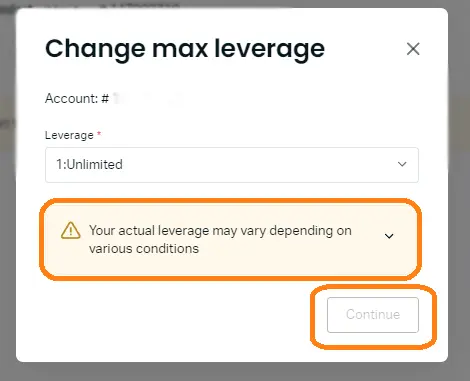 无限杠杆 Exness 指令使用说明 - 因条件未明确而无法接受